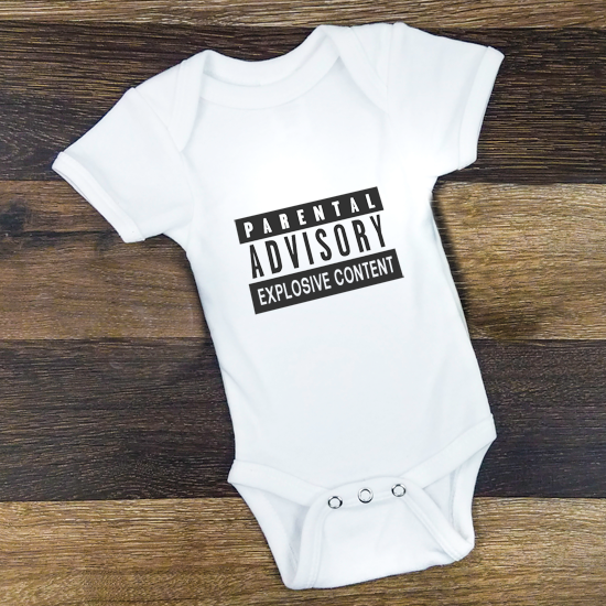 Babygrow Parental Advisory White