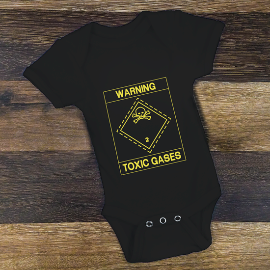 Babygrow Toxic Gases Black