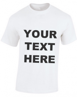 mens tshirt customprint white text