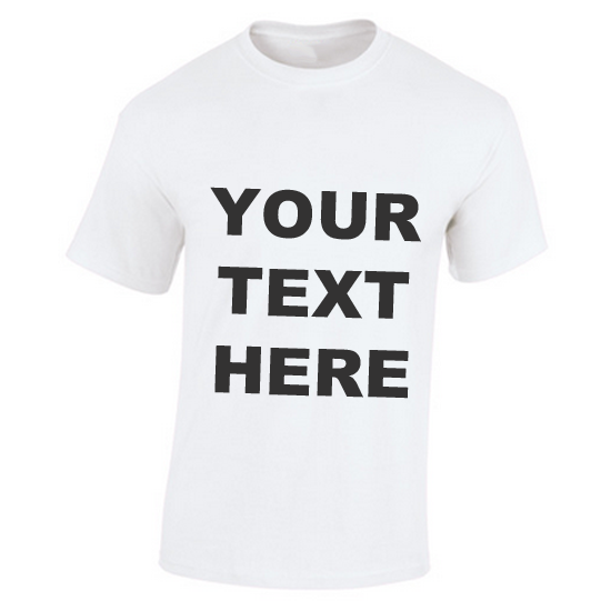 mens tshirt customprint white text