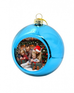 Christmas Bauble Blue Custom Printed