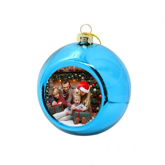 Christmas Bauble Blue Custom Printed