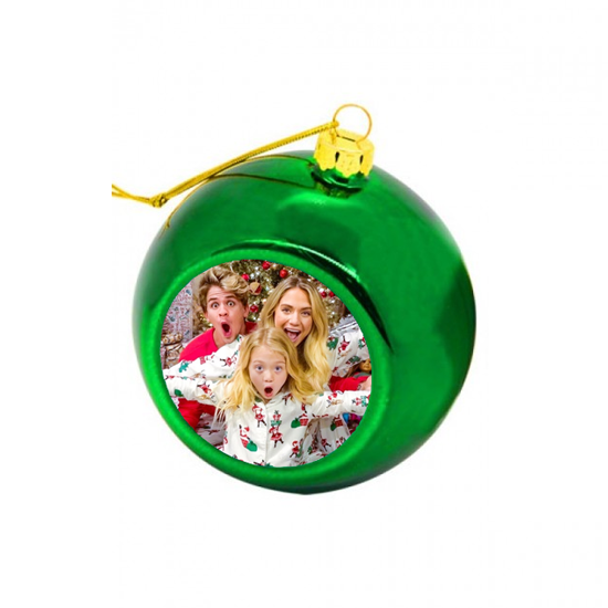 Christmas Bauble Green Custom Printed