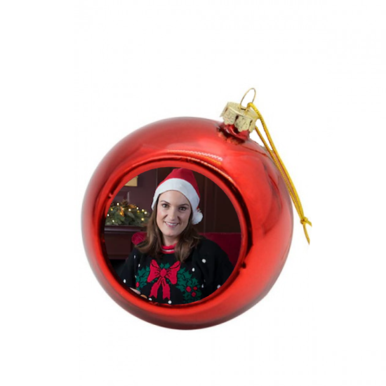 Christmas Bauble Red Custom Printed