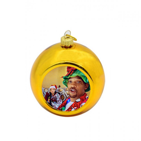 Christmas Bauble Gold Custom Printed