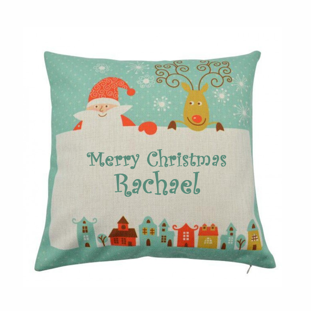 Christmas Cushion Cover Green Custom Printed Christmas Cushion Cover Green Custom Printed