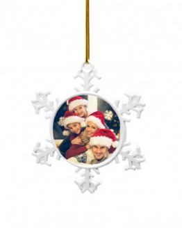 Metal Christmas Snowflake Custom Printed
