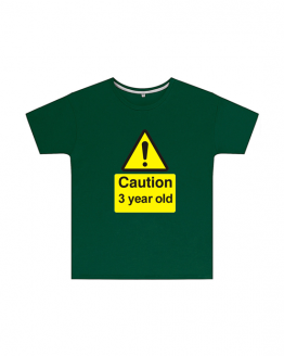Caution 3 Year Old Childrens T Shirt