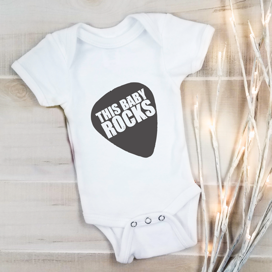 This baby Rocks Babygrow