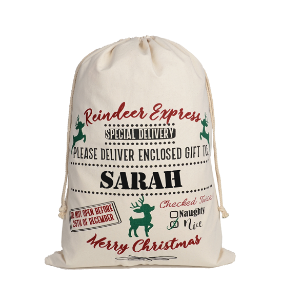 Reindeer Express Overnight Santa Sack
