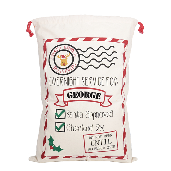 Rudolph Express Overnight Santa Sack