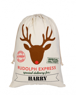 Rudolph Express Special Delivery Santa Sack