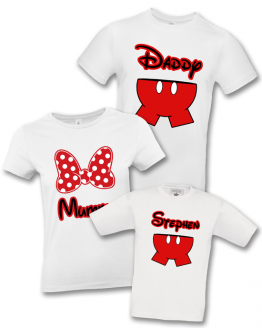 Disney Family Holiday Shorts & Bows T Shirt