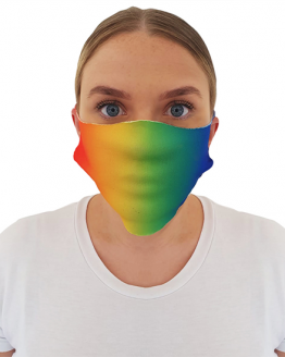 Rainbow Print Face Covering
