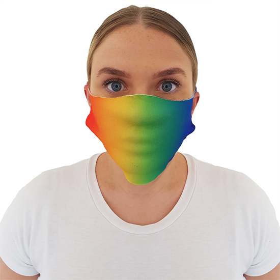 Rainbow Print Face Covering