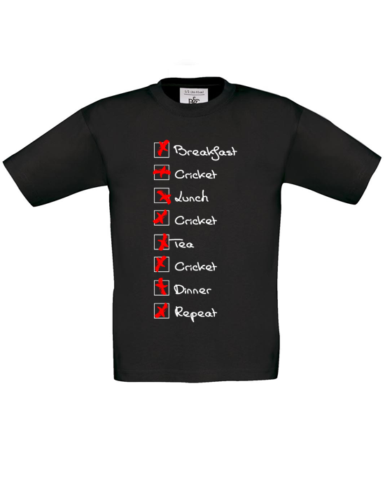 Eat Cricket Repeat T Shirt (Childrens)